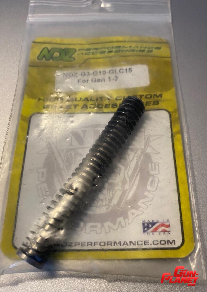  Guia De Acero Y Resorte Recuperador Ndz Para Glock 15lbs