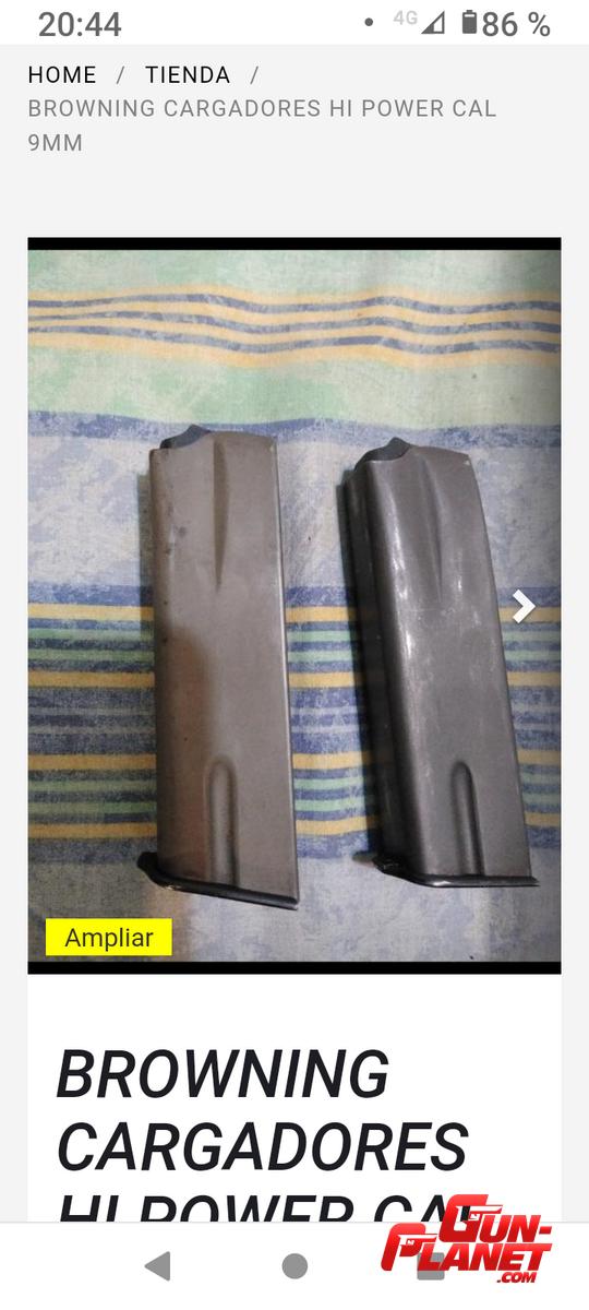 FM Cargadores de Browning hi power 9mm