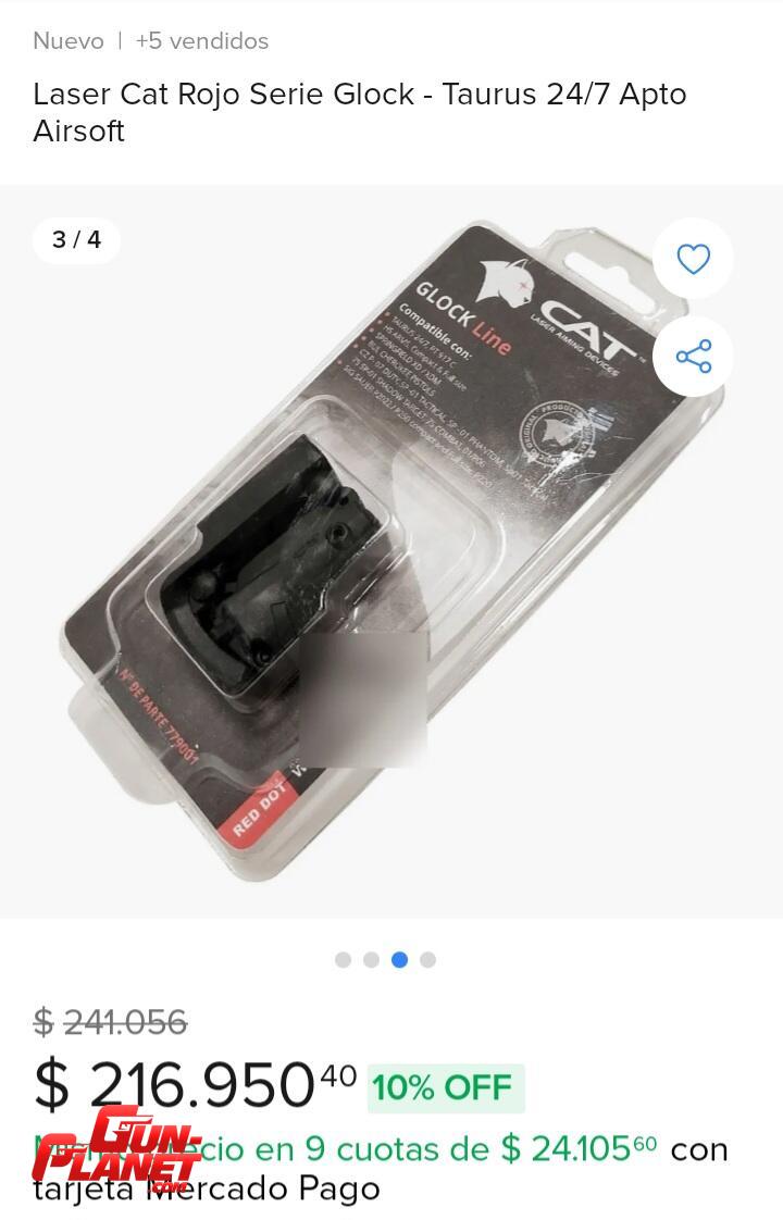 Glock 22 gen 4 Con Accesorios 